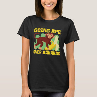 Chimpanzee Going Ape Over Bananas T-Shirt