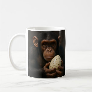 Chimpanzee Holding Egg Kaffeetasse
