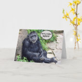 Chimpanzee Humore Birthday Karte (Gelbe Blume)