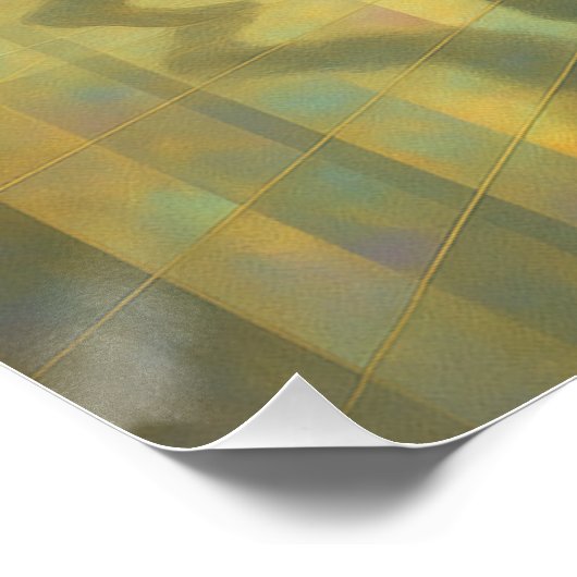 Chimpanzee in the Prism Light Hall – GeoWild Art Poster (Ecke)