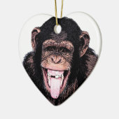 Chimpanzee Keramik Ornament (Links)