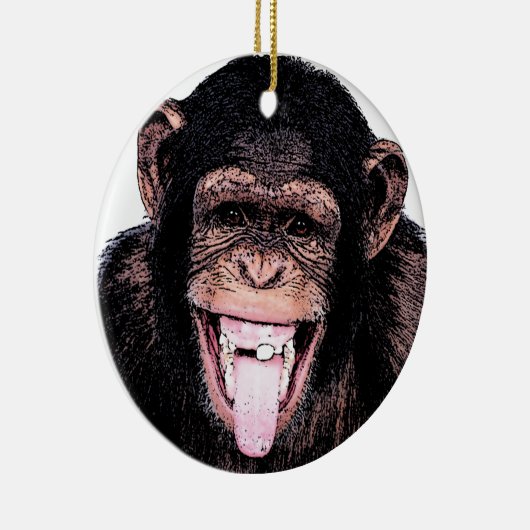 Chimpanzee Keramik Ornament (Rechts)