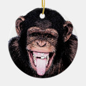 Chimpanzee Keramik Ornament (Vorne)