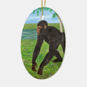 Chimpanzee Keramikornament (Links)