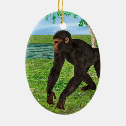 Chimpanzee Keramikornament (Hinten)