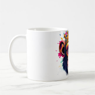 Chimpanzee King Crown T-Shirt Kaffeetasse