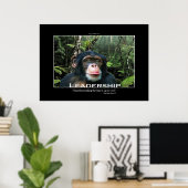 Chimpanzee LEADERSHIP Motivierend Art Poster (Heimbüro)