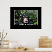 Chimpanzee LEADERSHIP Motivierend Art Poster (Küche)