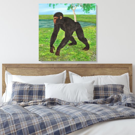 Chimpanzee Leinwanddruck (Insitu (Schlafzimmer))