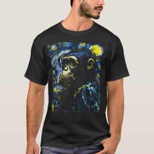 Chimpanzee Lover Geschenk Kunst T-Shirt