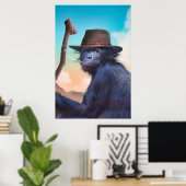 CHIMPANZEE MONKEY CHIMPIANNA JONES POSTER (Heimbüro)