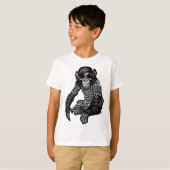 Chimpanzee Monkey Tragen einer Sonnenbrille Origin T-Shirt (Vorne ganz)
