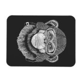 Chimpanzee Motorradfahrer Magnet (Horizontal)