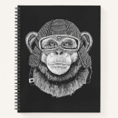 Chimpanzee Motorradfahrer Notizblock (Vorderseite)