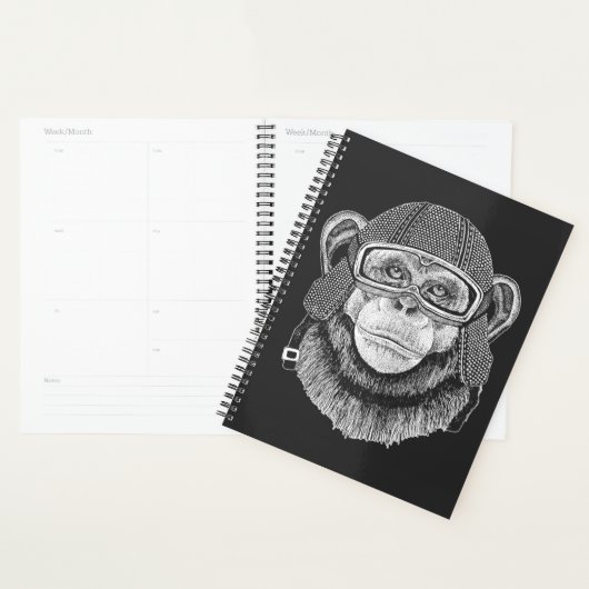 Chimpanzee Motorradfahrer Planer (Anzeige)
