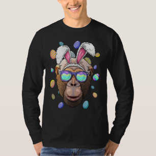 Chimpanzee Ostersonnige Ohren Sonniges Ostereier H T-Shirt