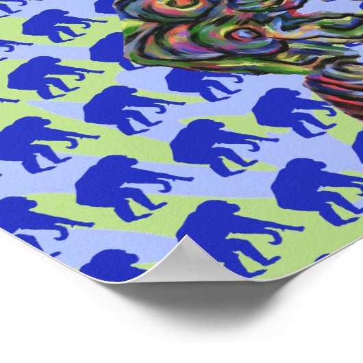 Chimpanzee Pattern Art Poster (Ecke)
