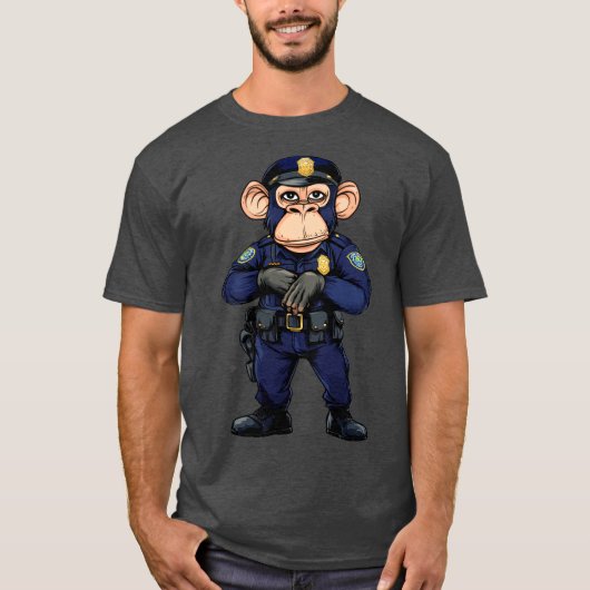 Chimpanzee police monkey - chimpanzee T-Shirt (Vorderseite)