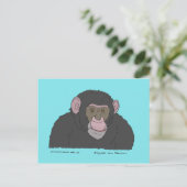 Chimpanzee Postkarte (Stehend Vorderseite)