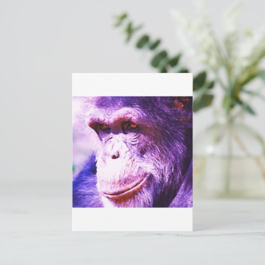 Chimpanzee Postkarte (Stehend Vorderseite)