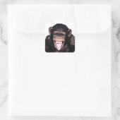 Chimpanzee Quadratischer Aufkleber (Tasche)