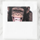 Chimpanzee Rechteckiger Aufkleber (Tasche)