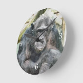 CHIMPANZEE RUNDE WANDUHR (Winkel)