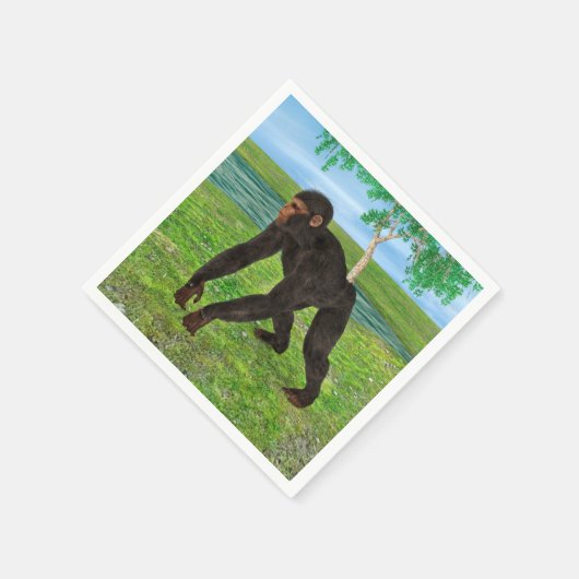 Chimpanzee Serviette (Ecke)