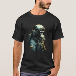 Chimpanzee Space Astronaut Reisemonkey Vintag T-Shirt