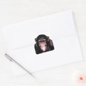 Chimpanzee Tongue Quadratischer Aufkleber (Umschlag)