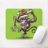 Chimpanzee Weihnachten Mousepad (Mit Mouse)
