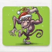 Chimpanzee Weihnachten Mousepad (Vorne)