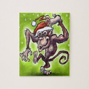 Chimpanzee Weihnachten Puzzle
