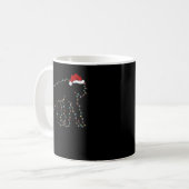 Chimpanzee Xmas Lighting Weihnachtsmannmütze Schim Kaffeetasse (Vorderseite Links)
