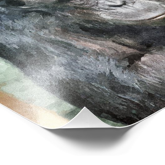 CHIMPANZEES FOTODRUCK (Ecke)