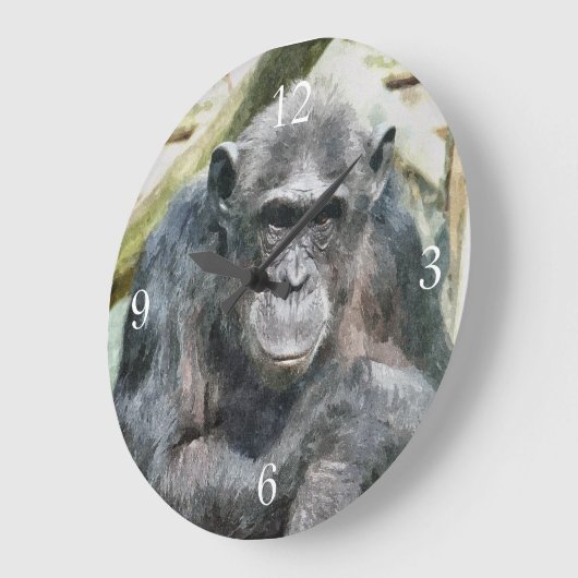 CHIMPANZEES GROßE WANDUHR (Winkel)