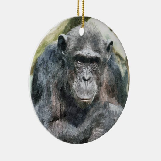 CHIMPANZEES KERAMIKORNAMENT (Rechts)