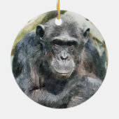 CHIMPANZEES KERAMIKORNAMENT (Hinten)
