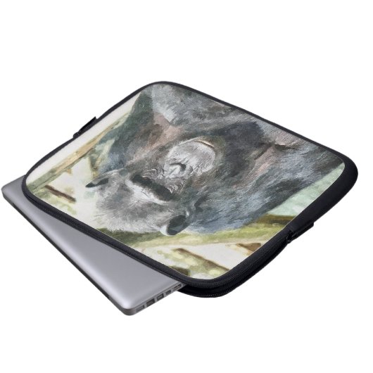 CHIMPANZEES LAPTOPSCHUTZHÜLLE (Vorne Knopf)