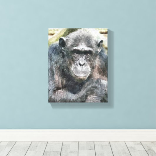 CHIMPANZEES LEINWANDDRUCK (Insitu (Holzboden))