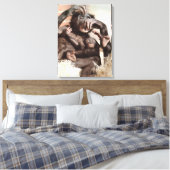 CHIMPANZEES LEINWANDDRUCK (Insitu (Schlafzimmer))