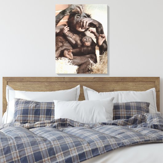 CHIMPANZEES LEINWANDDRUCK (Insitu (Schlafzimmer))