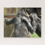 CHIMPANZEES PUZZLE<br><div class="desc">Ein Paar sehr niedlicher Schimpansen. Sind sie bester Freunde oder planen sie Unheil?</div>