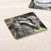 CHIMPANZEES RECHTECKIGER PAPPUNTERSETZER (angewinkelt)