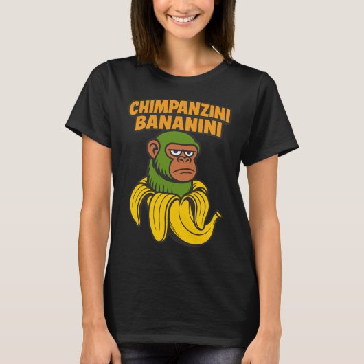 Chimpanzini Bananini - Funny Chimp Monkey & Banana T-Shirt (Vorderseite)