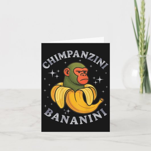 Chimpanzini Bananini Funny Meme (auf der Rückseite Karte (Vorderseite)