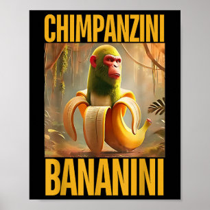 Chimpanzini Bananini Italienisch Brainrot Meme Boy Poster