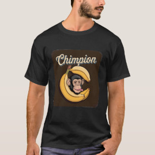 Chimpion Lustiges Affen-Bananen-Design T-Shirt