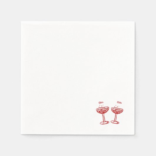 Chin Chin Champagne Party Napkins Serviette (Vorderseite)