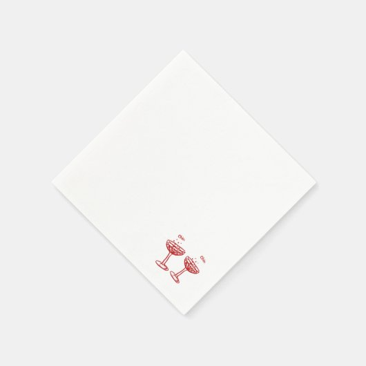 Chin Chin Champagne Party Napkins Serviette (Ecke)